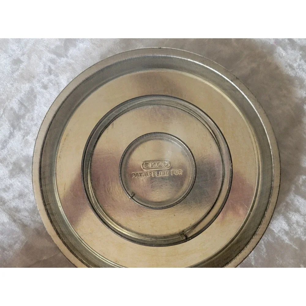 Vtg EKCO Magic Cake Pan Set Checkerboard Edward Katzinger Co 3 Pans pre-1945